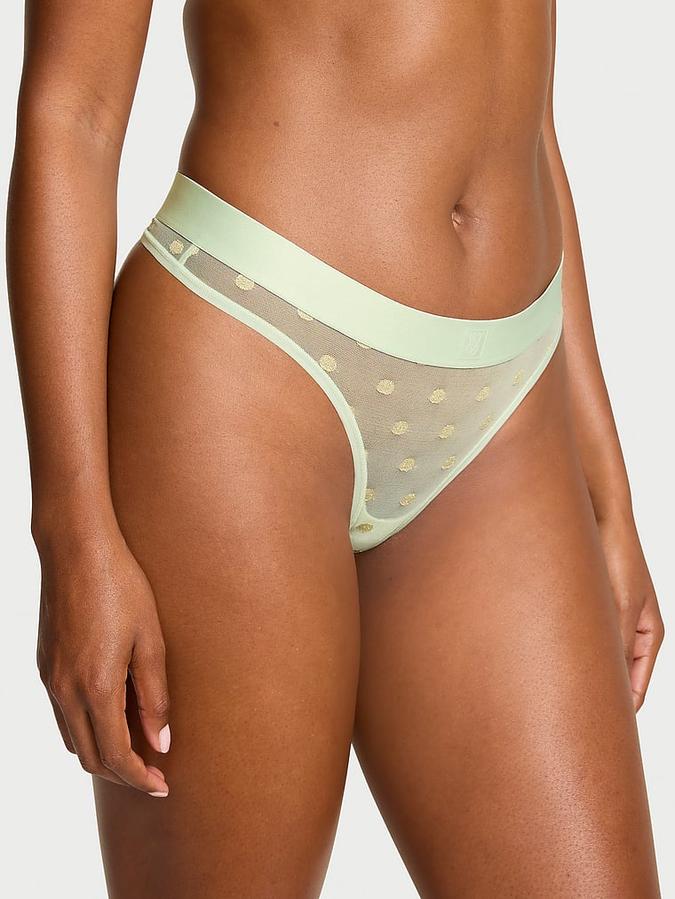 Sheer Heritage Shimmer Thong Panty