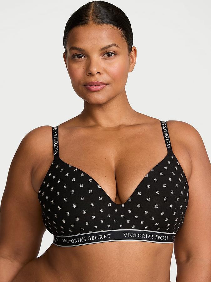Lightly Lined Wireless Cotton Bra image number 0