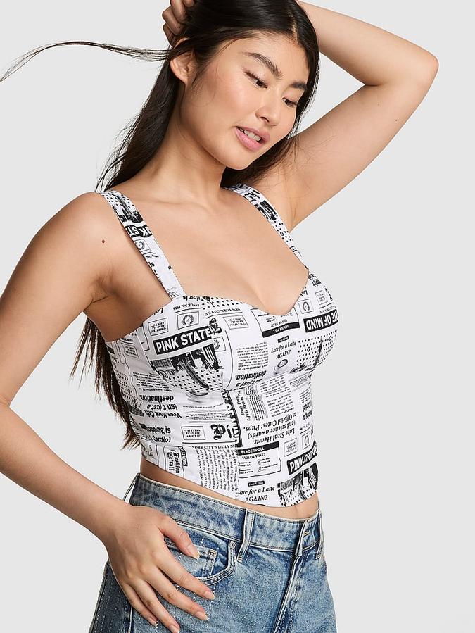 Lace-Up Corset Top image number 0