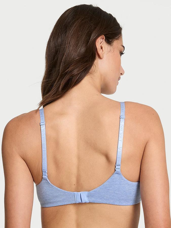 Cotton Logo Hardware Lightly Lined Demi Bra image number 1