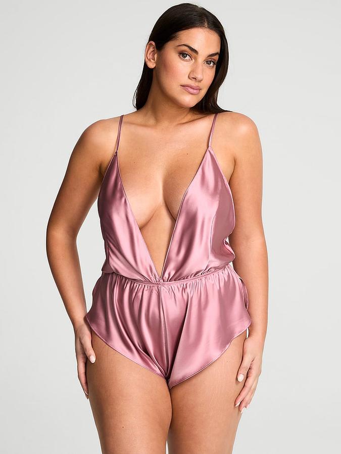 Satin Flutter Romper image number 0