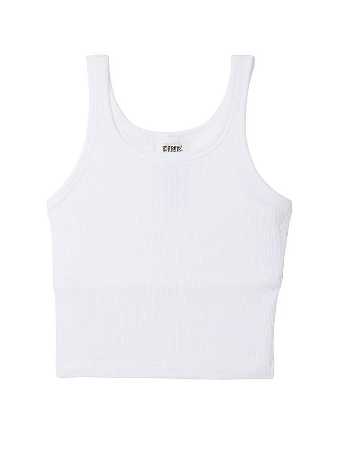 Cropped Rib Tank Top image number 2