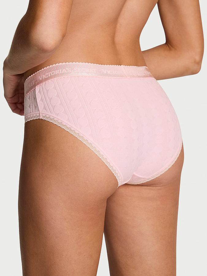 Logo Heart Pointelle Hiphugger Panty