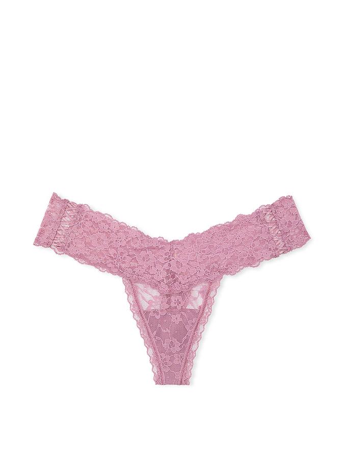 Lace-Up Lace Thong Panty image number 0