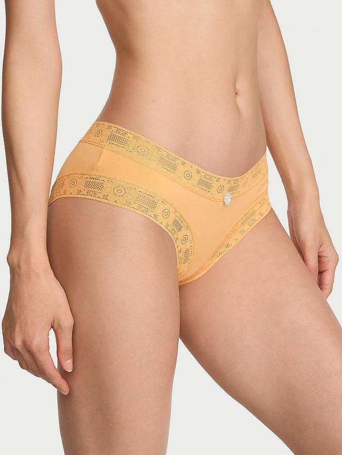 Cotton Lace-Trim Cheeky Panty