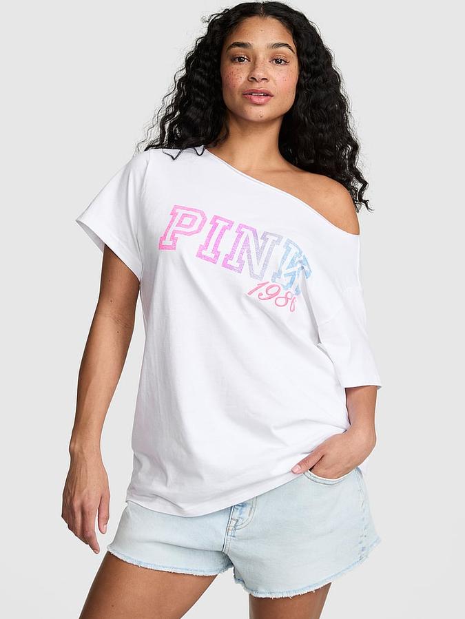 Campus Cotton&trade; Off-The-Shoulder Tee