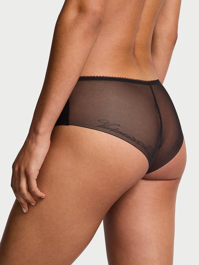 No-Show Sheer Logo Cheeky Panty image number 1