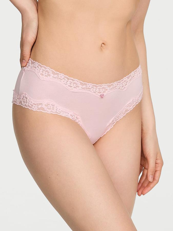 Cotton Lace-Waist Cheeky Panty
