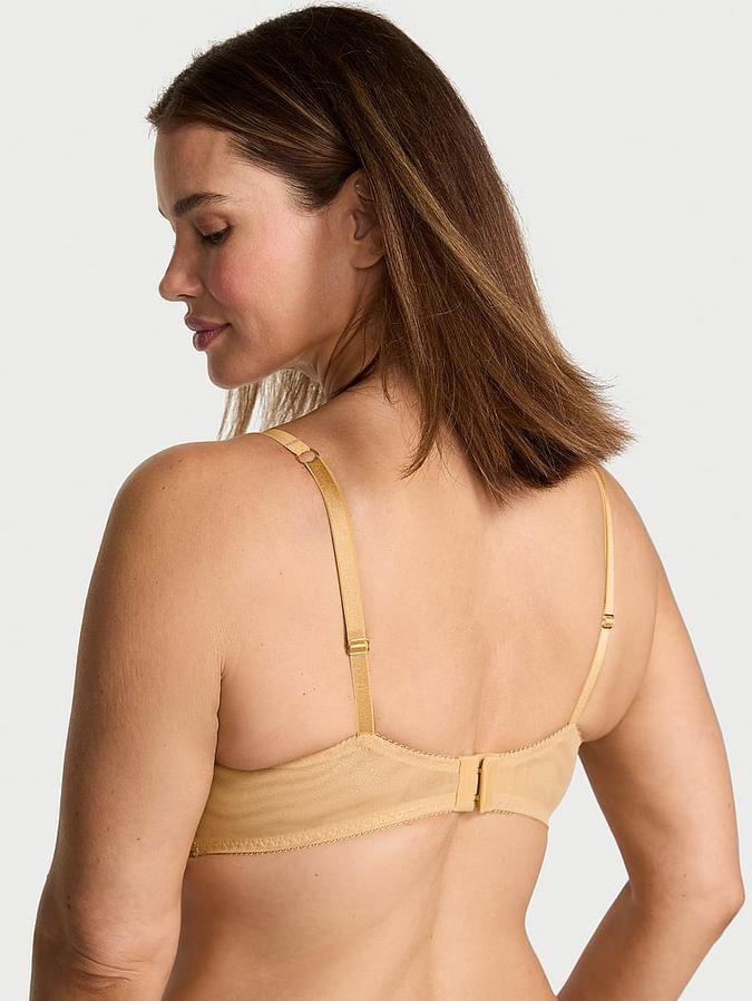 Showgirl Embroidery Unlined Demi Bra