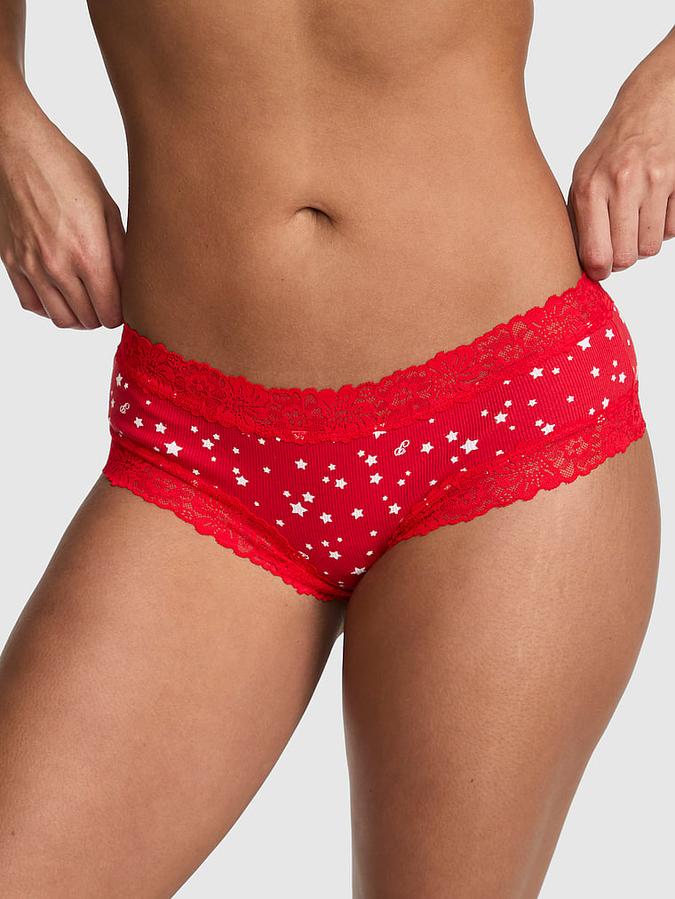 Cotton Lace Trim Cheeky Panty