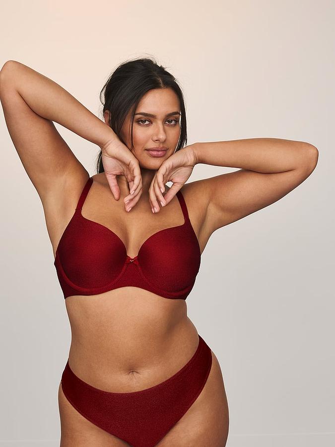 Body by Victoria Flex Shimmer Mid-Rise Thong Panty image number 3