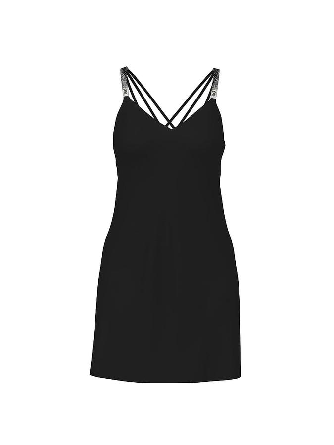 Scattered Shine Strap Satin Strappy-Back Slip image number 2