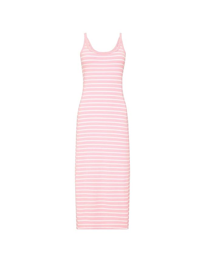 All-Day Soft Rib High-Neck Midi Dress image number 2