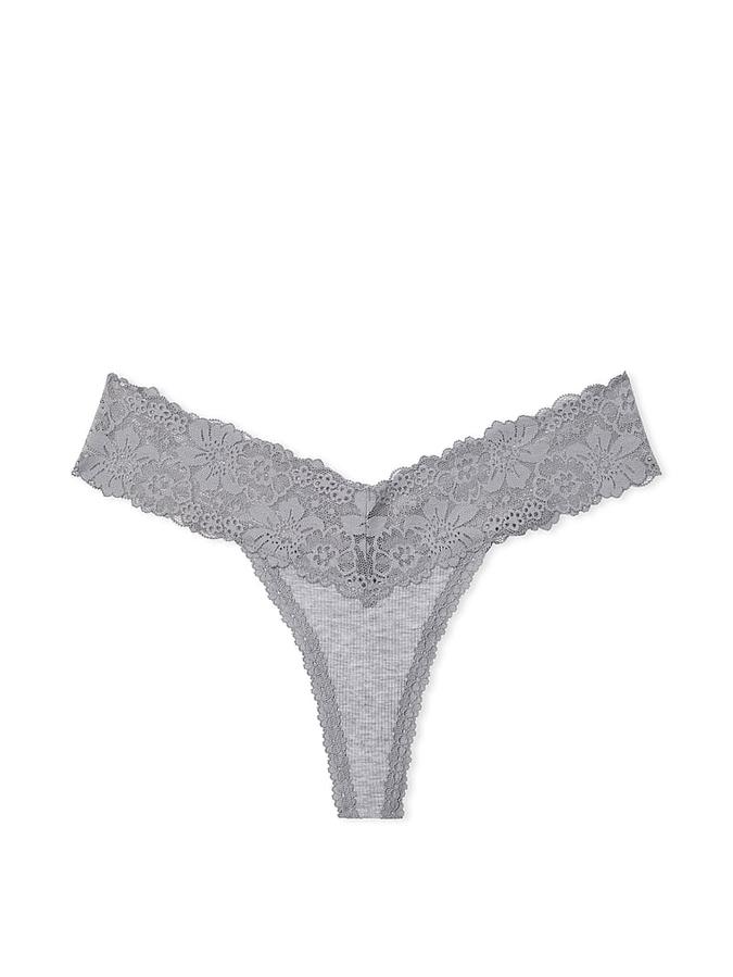 Wink Lace-Trim Thong Panty image number 3