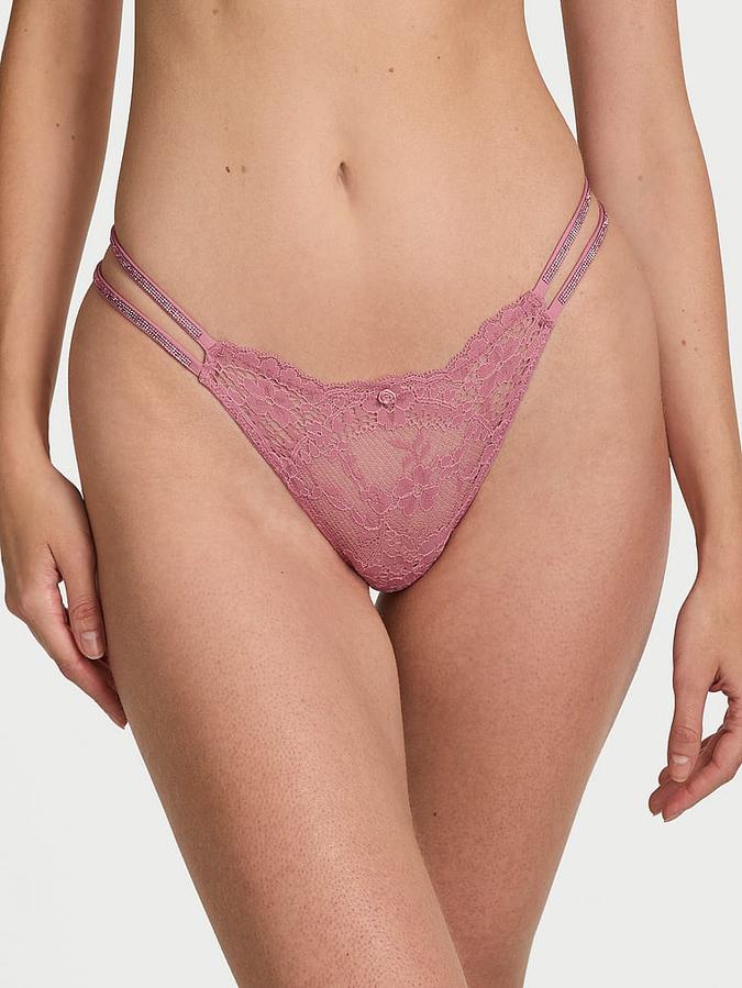 Twinkle Strap Lace Brazilian Panty image number 0