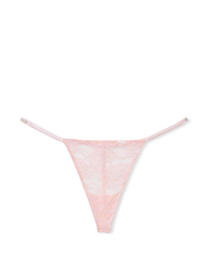 Shine Strap Lace V-String Panty image number 2