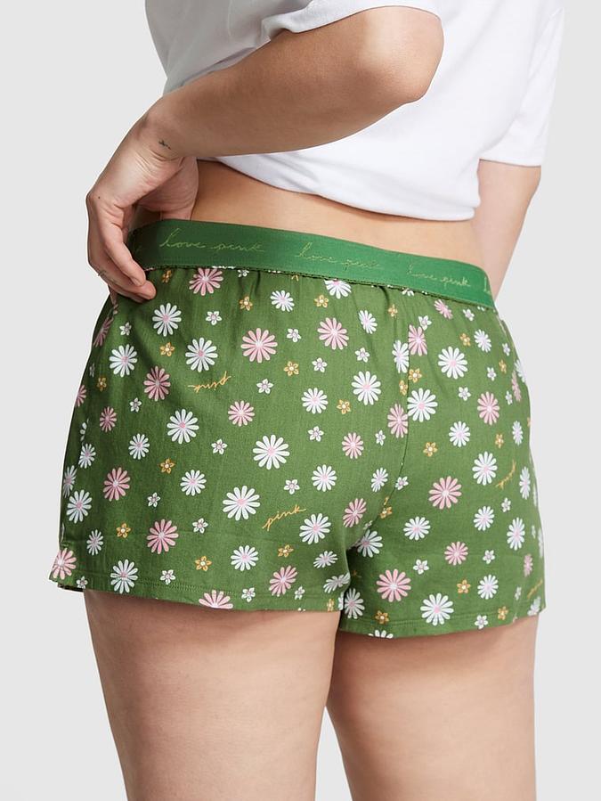 Flannel Boxy Pajama Shorts image number 1