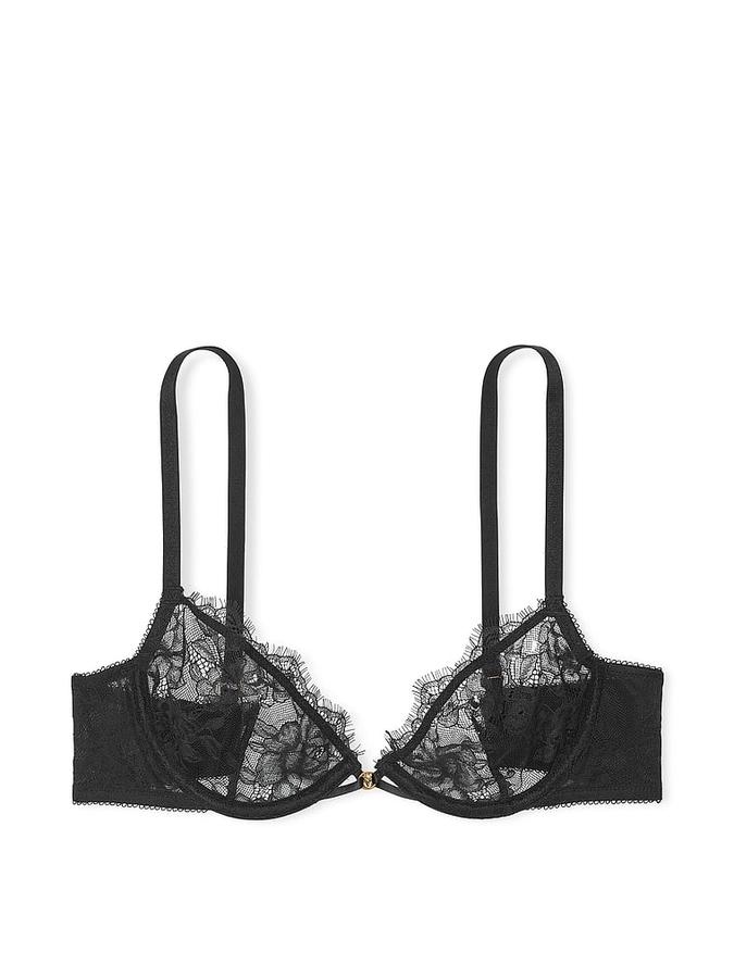 Rose Lace Unlined Low-Cut Demi Bra image number 0