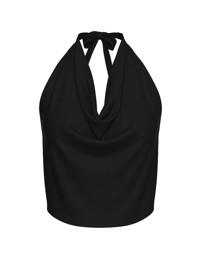 Beachwear Mesh Cowl-Neck Halter Top image number 2