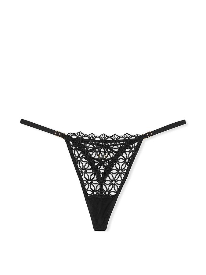 Geo Daisy Lace Adjustable V-String Panty image number 2