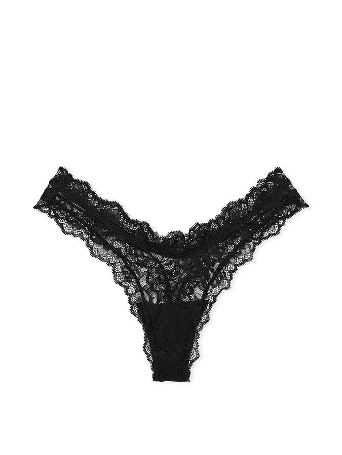 Rose Lace High-Leg Thong Panty image number 2
