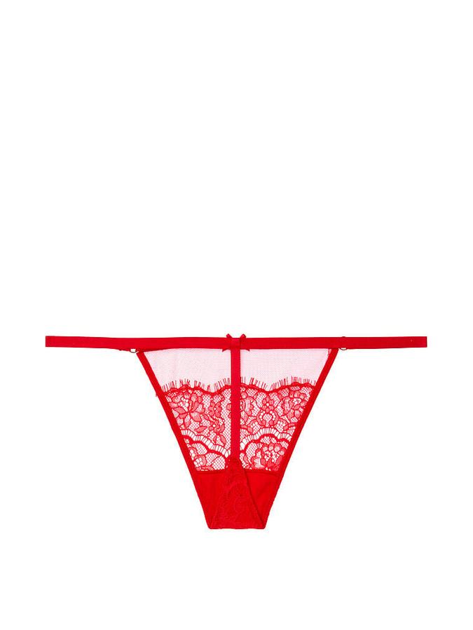 Mesh and Lace V-String Panty image number 2