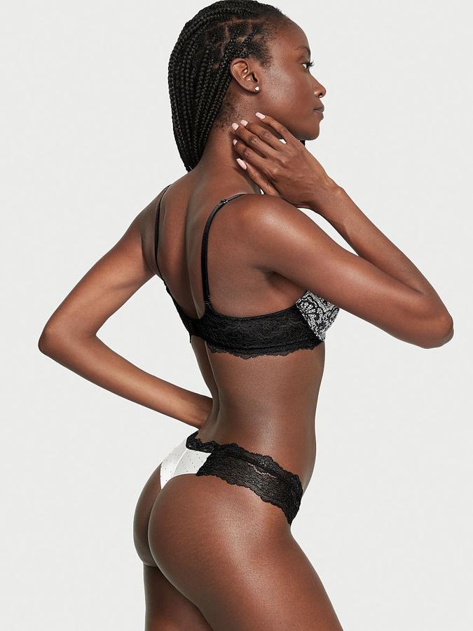 Lace Trim Thong Panty