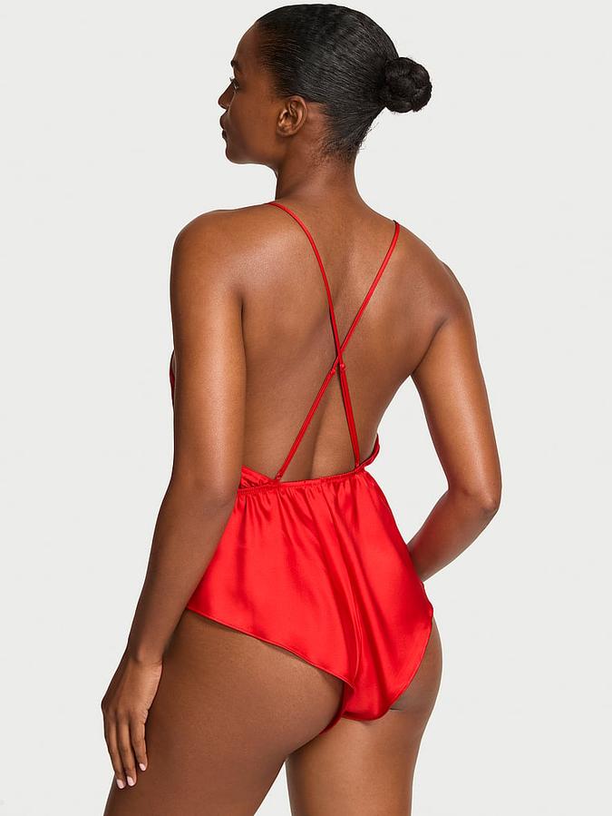 Satin Sparkle Bow Flutter Romper