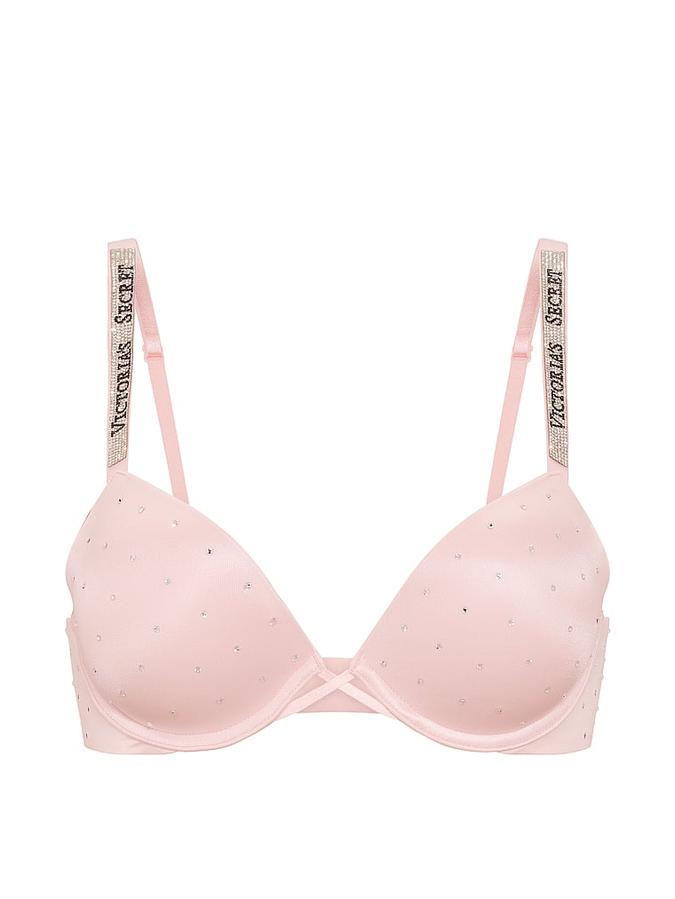 Shine Strap Dot Push-Up Bra image number 2