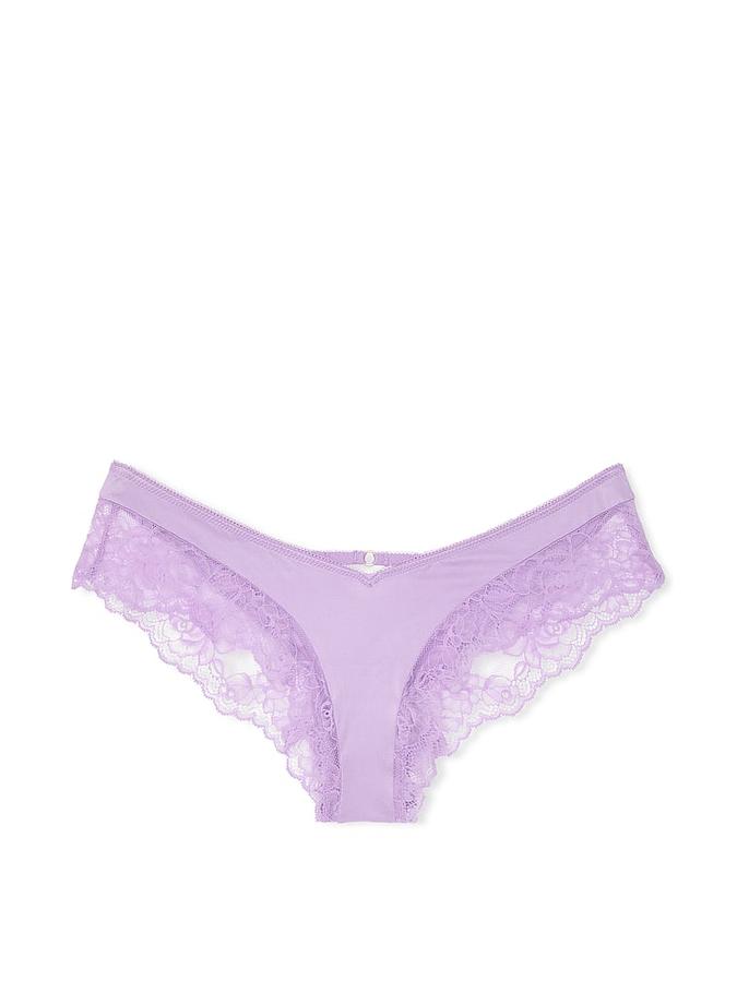 Rose Lace-Trim High-Leg Cheeky Panty image number 0
