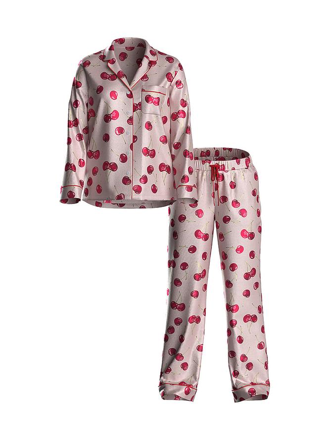 Signature Satin Long Pajama Set image number 2