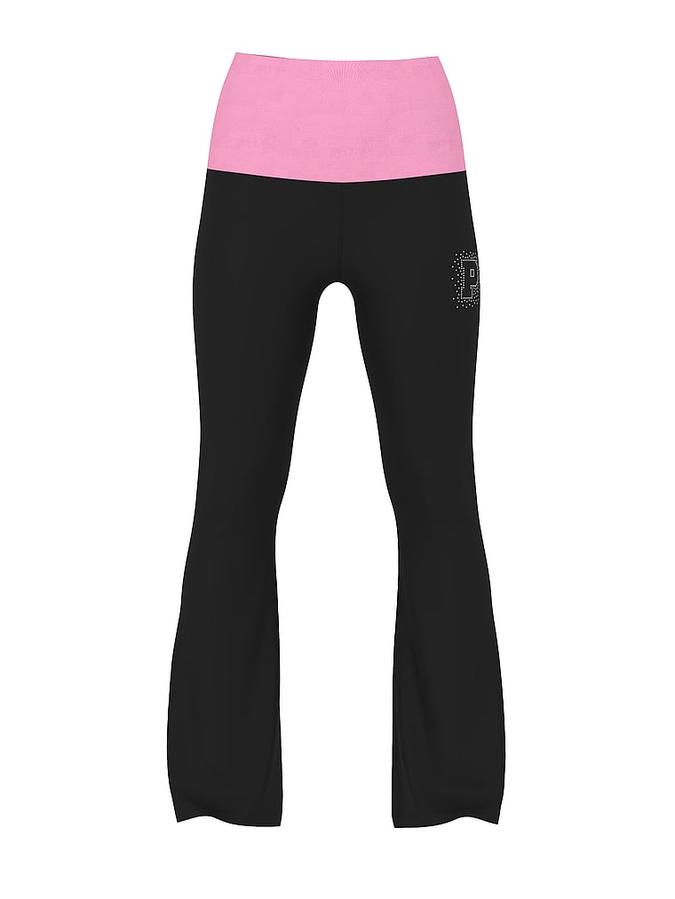 All-Day Cotton&trade; Foldover Flare Leggings image number 2