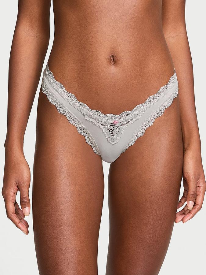 Lace-Trim Brazilian Panty image number 0