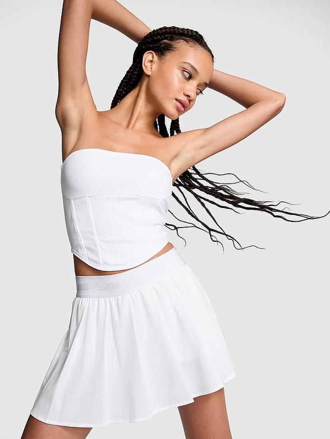 The Cinched Cotton Strapless Corset Top image number 0