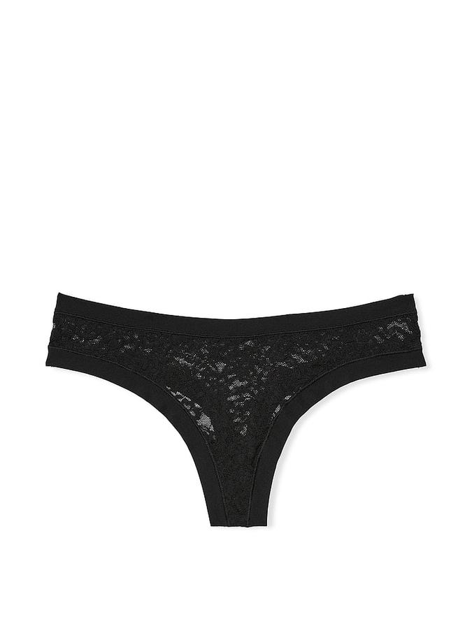 No-Show Lace Thong Panty image number 1