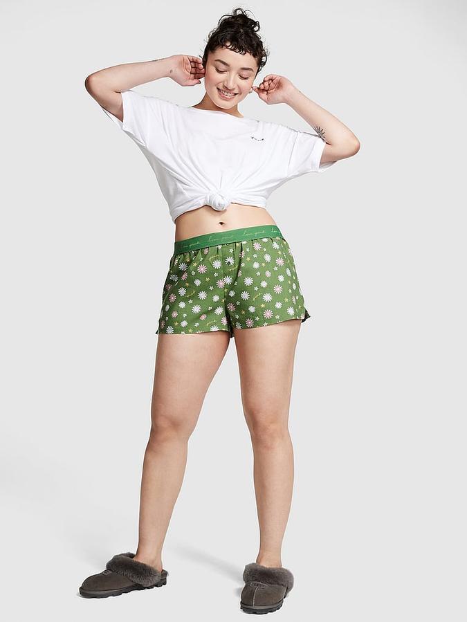Flannel Boxy Pajama Shorts image number 3