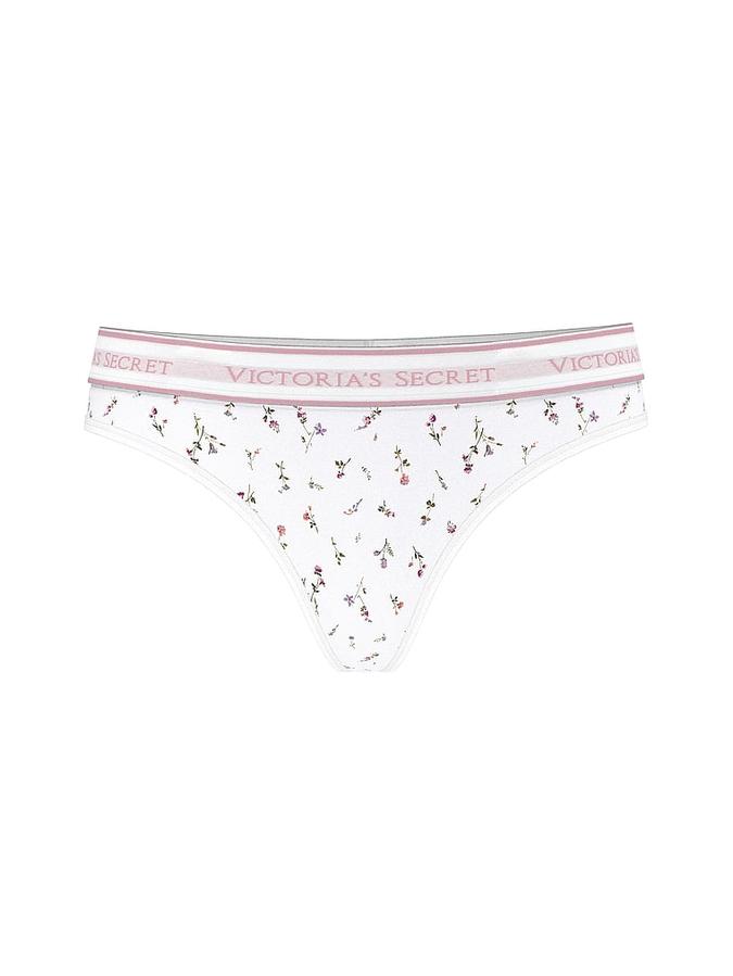 Logo Cotton Thong Panty image number 2