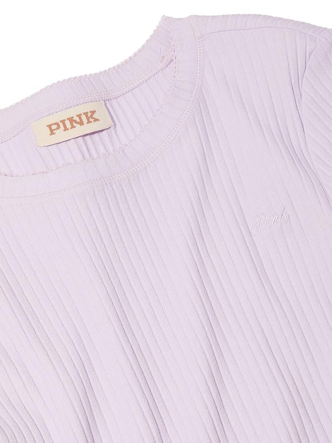 Wide-Ribbed Long Pajama Set image number 3