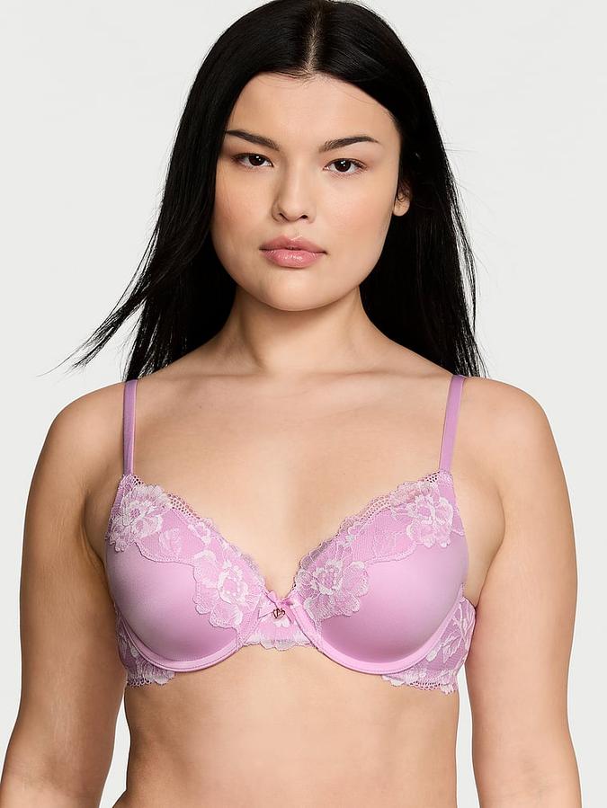Perfect Shape Push-Up Lace-Trim Bra image number 0