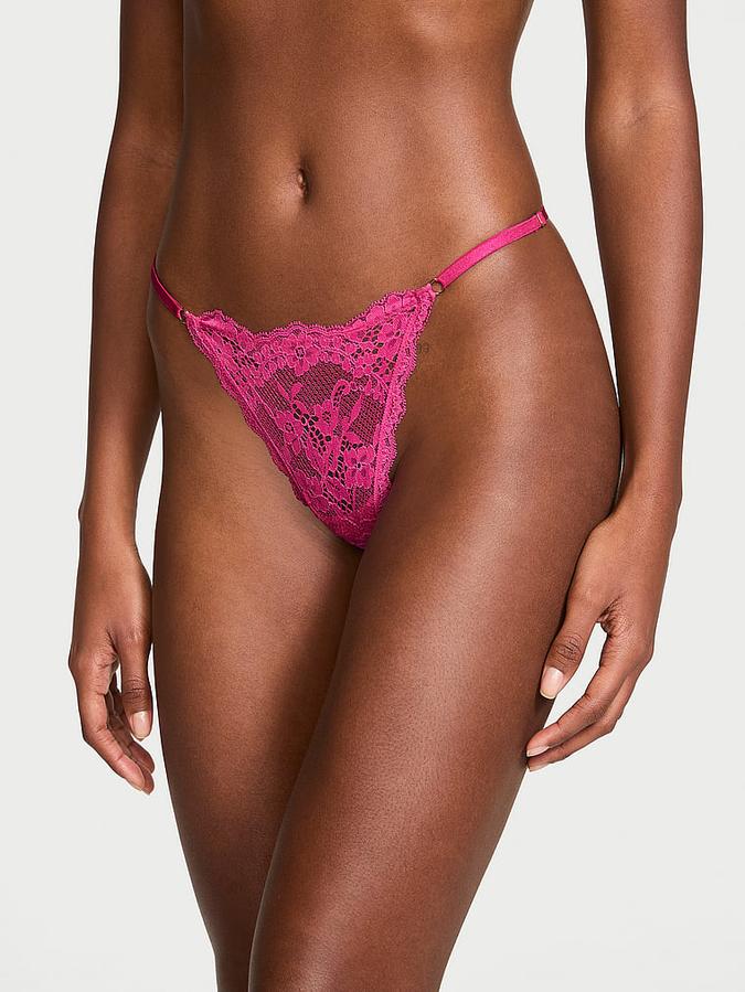 Lace Adjustable V-String Panty image number 0