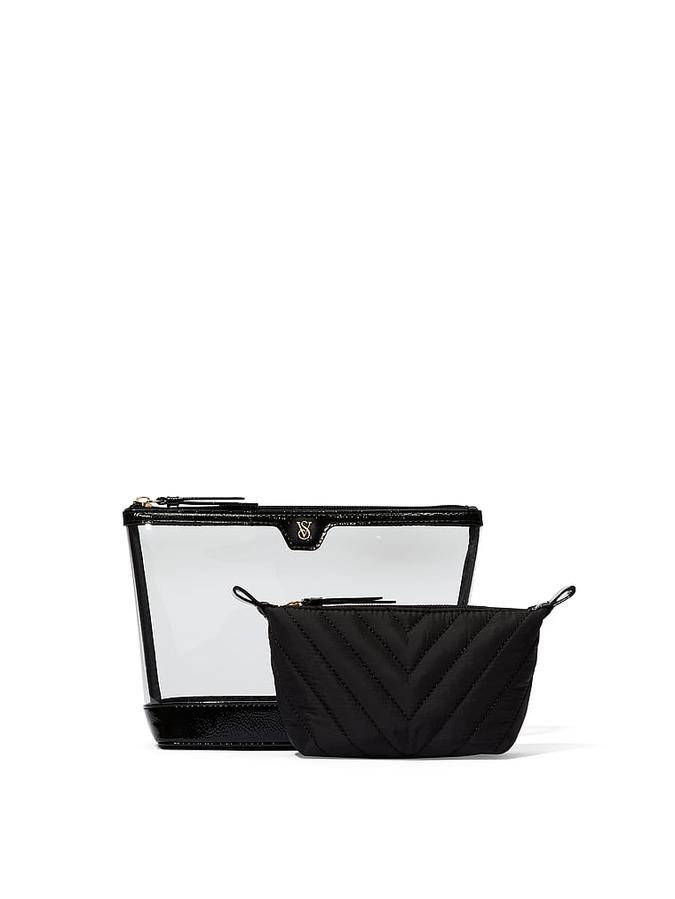 The Victoria 2-Piece Makeup Bag black image number 1