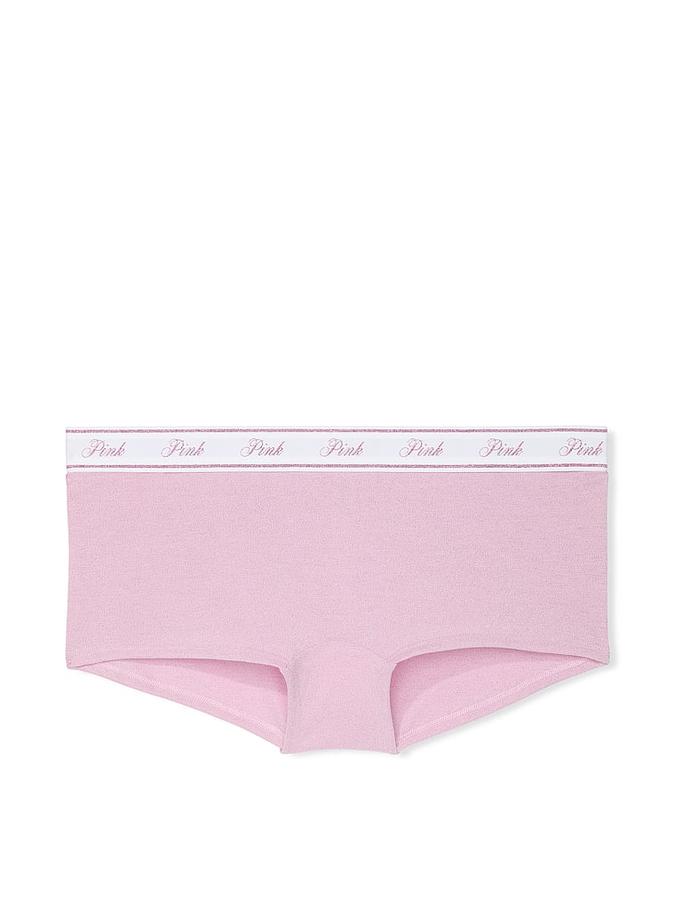 Logo Cotton Shimmer Boyshort Panty image number 2