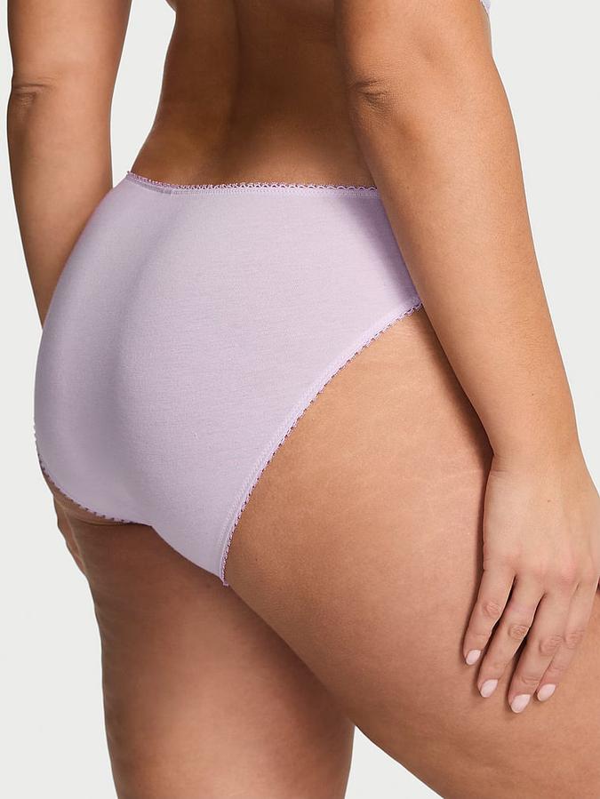 Stretch Cotton Eyelet Bikini Panty image number 1