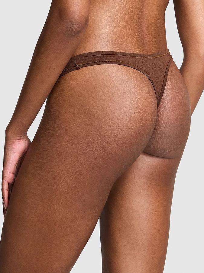 Cotton High-Leg Thong Panty