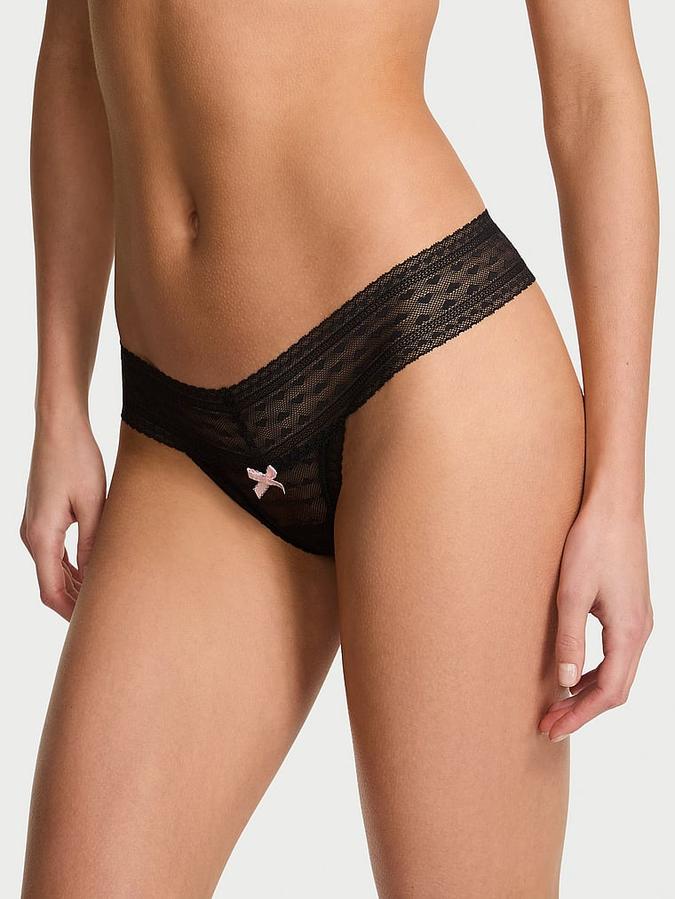 Heart Lace Thong Panty