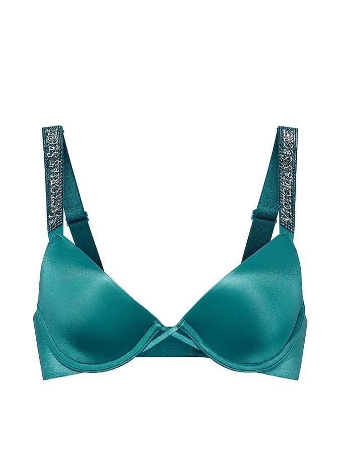 Logo Shine Strap Lightly Lined Low-Cut Demi Bra image number 2