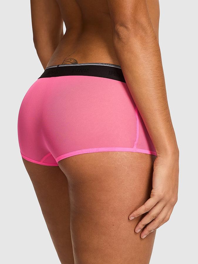 Logo Mesh Boyshort Panty image number 1