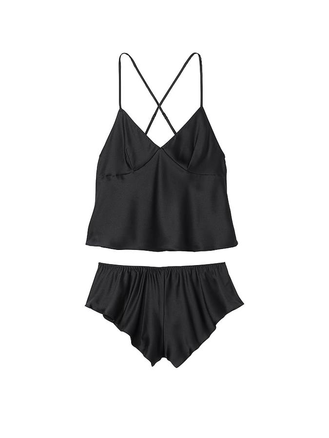 Satin Open-Back Cami Set image number 2