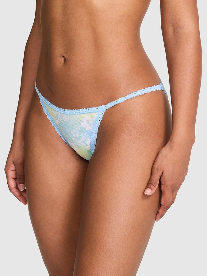 PINK Wink&trade; Lace-Trim String Bikini Panty