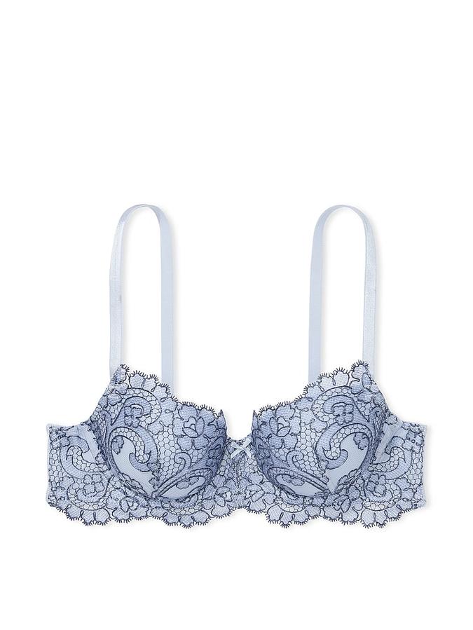 Boho Floral Embroidery Lightly Lined Demi Bra